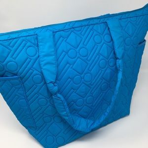 * New * Soft Bright Blue Quilted-Style Bag